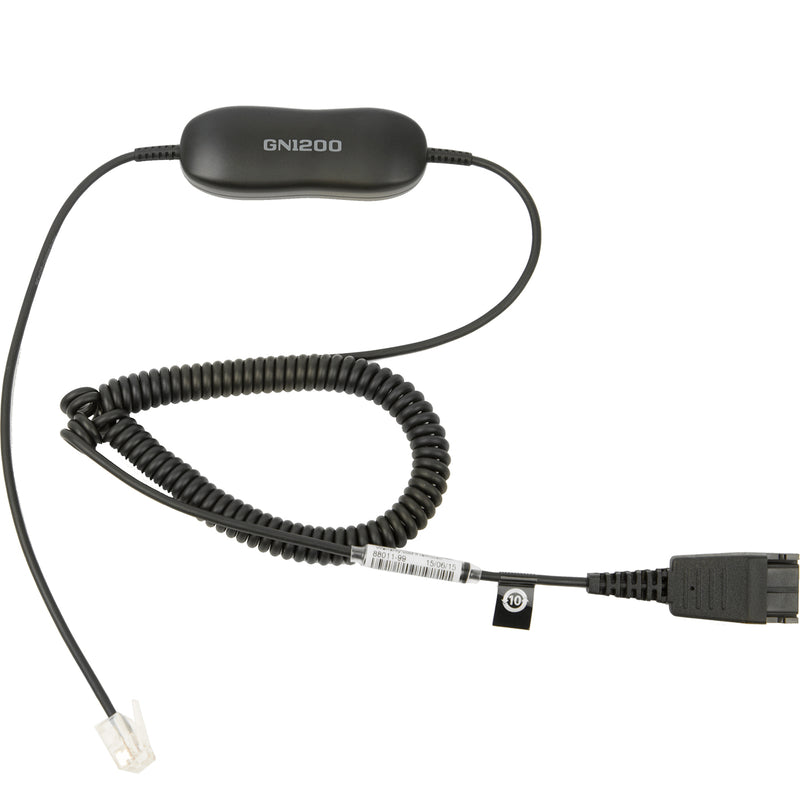 Jabra GN1200 CC - Headset cable - Quick Disconnect plug to RJ-9 male - for Jabra GN 2100, GN 2200, GN 2250