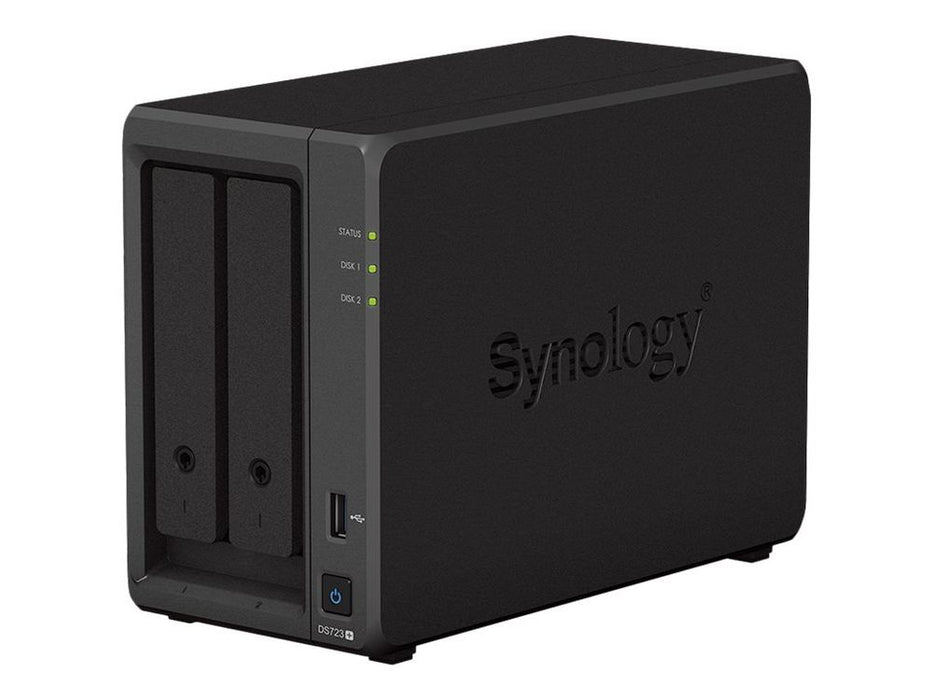 Synology Disk Station DS723+ - NAS server - 2 bays - RAID JBOD, 0, 1 - RAM 2 GB - Gigabit Ethernet - iSCSI support