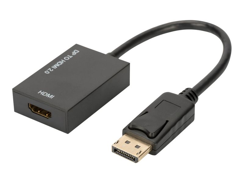 DIGITUS DisplayPort Adapter DPort -> HDMI St/Bu 0,2m aktiv