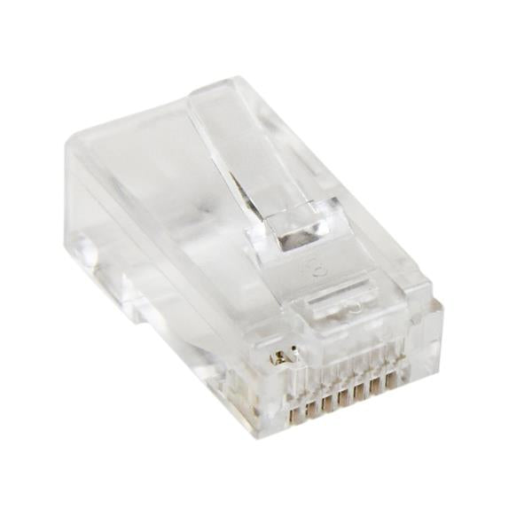 Startech Cat5e RJ45 Stranded Modular Plug Connector - 50 Pkg - Bulk Cat 5e Plugs - 50x RJ45 Ends (CRJ4550PK) - Network connector - RJ-45 (M) - CAT 5e