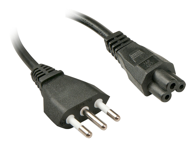 "LINDY IEC-Netzkabel 2m Italien Netzst. IEC320 C5"