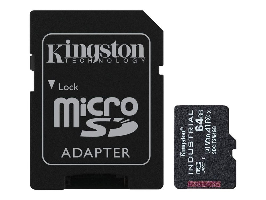 Kingston Technology Industrial 64 GB MicroSDXC UHS-I Class 10