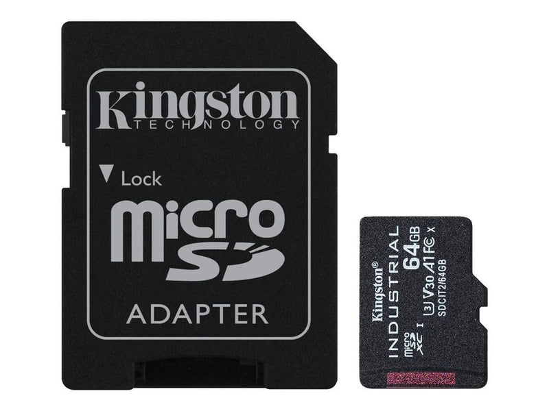 CARD 64GB Kingston Industrial microHC 100MB/s +Adapter