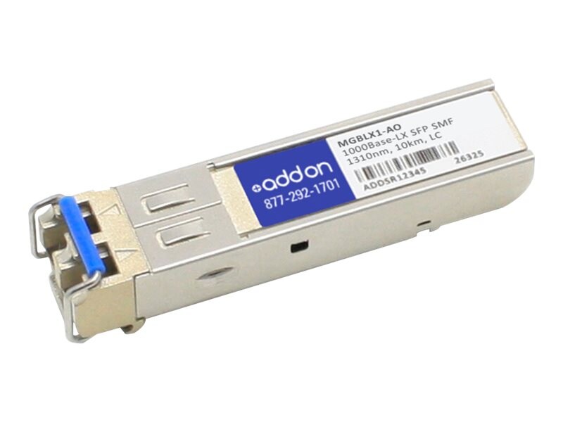 AddOn Linksys MGBLX1 Compatible SFP Transceiver - SFP (mini-GBIC) transceiver module - GigE - 1000Base-LX - LC single-mode - up to 10 km - 1310 nm