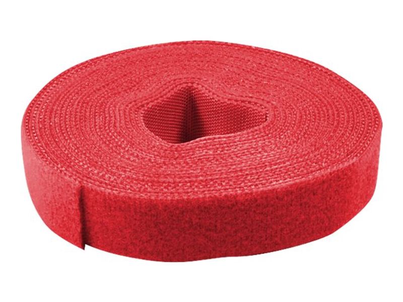 Logilink Cable strap (Hook and Loop), red, width: 16 mm, coil, 4 m