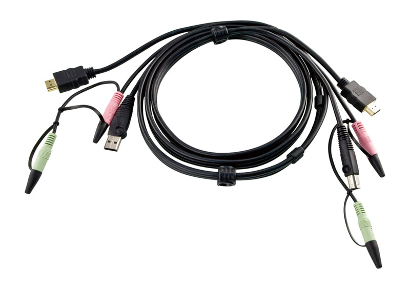 "ATEN 2L-7D02UH HDMI KVM Anschlusskabel schwarz 1.8m USB 2.0"