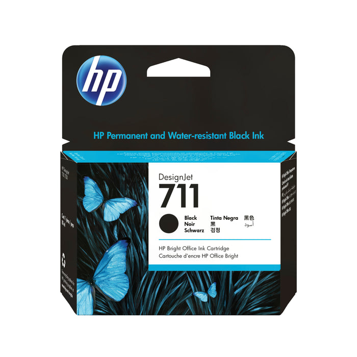 HP 711 - CZ133A - 1 x Black - Ink cartridge - For DesignJet T120 ePrinter, T520 ePrinter