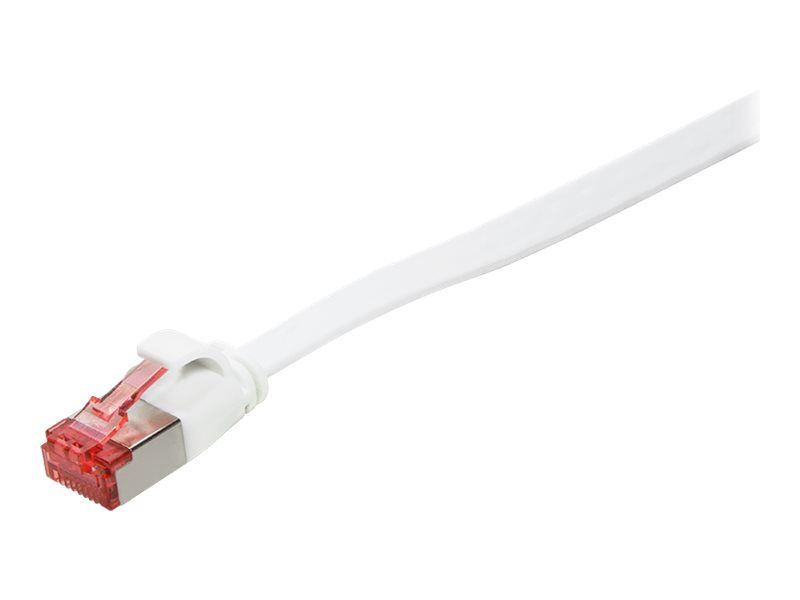Patch Cable Flat Cat.6A Shielded 5,00m white