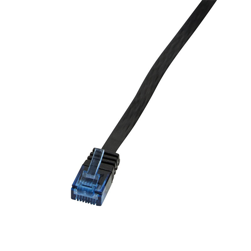 Logilink Patch cable flat Cat.5e U/UTP, black,2,0m