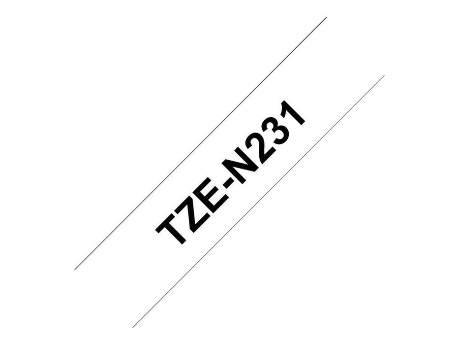 Brother TZe-N231 - Black on white - Roll (1.2 cm x 8 m) 1 cassette(s) non-laminated tape - for Brother PT-D600, H110, P-Touch PT-1005, 1010, D210, D45