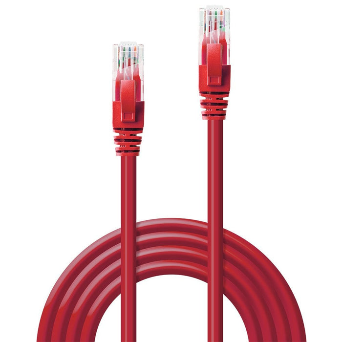 3M RED RJ45 CAT6 UTP STR/FLUSH