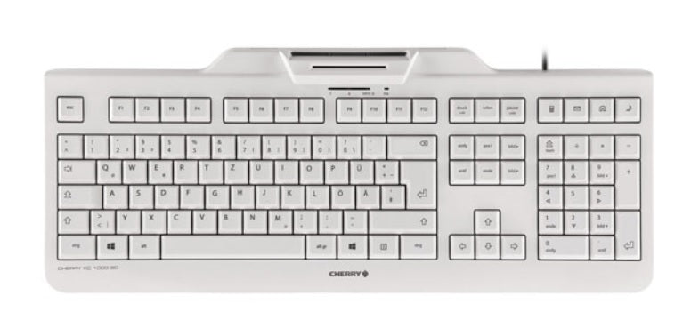 Cherry KC 1000 SC Corded CH-Layout weiß/grau Smartcard