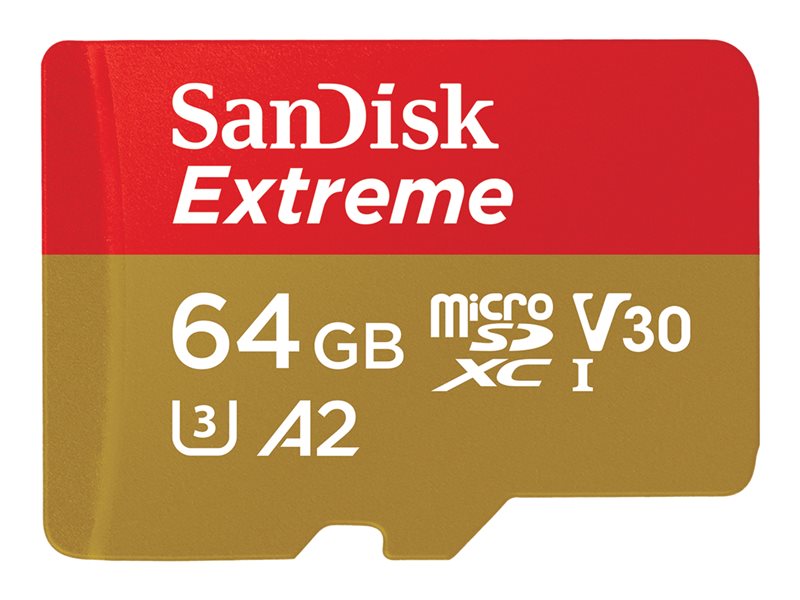 CARD 64GB Sandisk Extreme microsdxc 170MB/s + Adapter