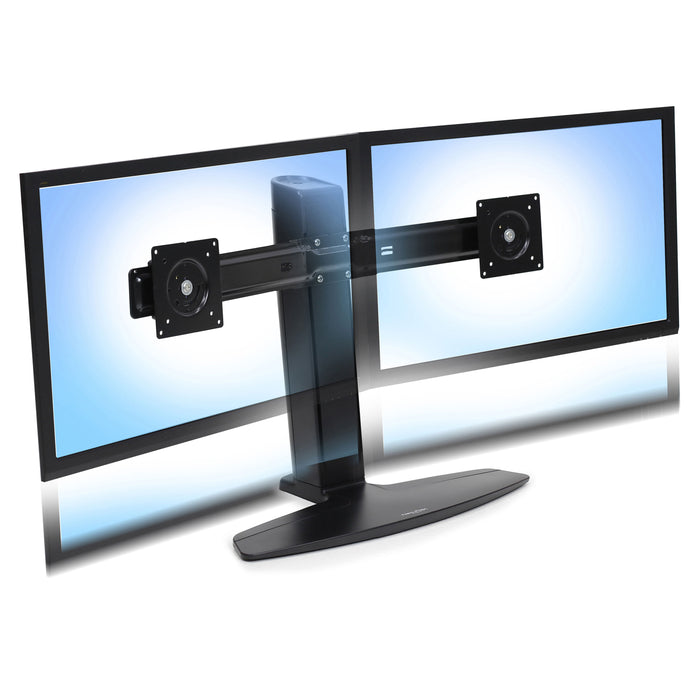 Ergotron Neo-Flex Dual LCD Lift Stand - Stand for 2 LCD displays - black - screen size: up to 24"