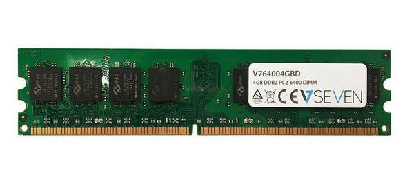 V7 RAM Module - 4 GB - DDR2 SDRAM - 800 MHz DDR2-800/PC2-6400 - Unbuffered - CL5 - 240-pin - DIMM
