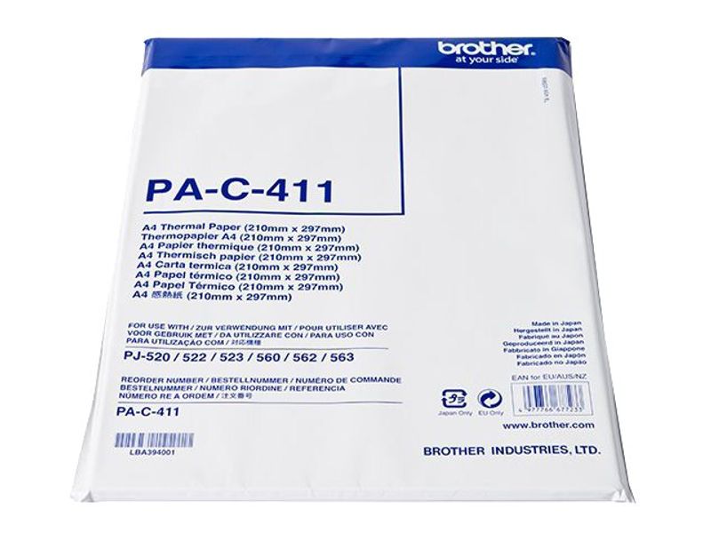 Brother - A4 (210 x 297 mm) 100 sheet(s) thermal paper - for PocketJet PJ-673, PJ-722, PJ-723, PJ-762, PJ-763, PJ-763MFi, PJ-773, PocketJet 6