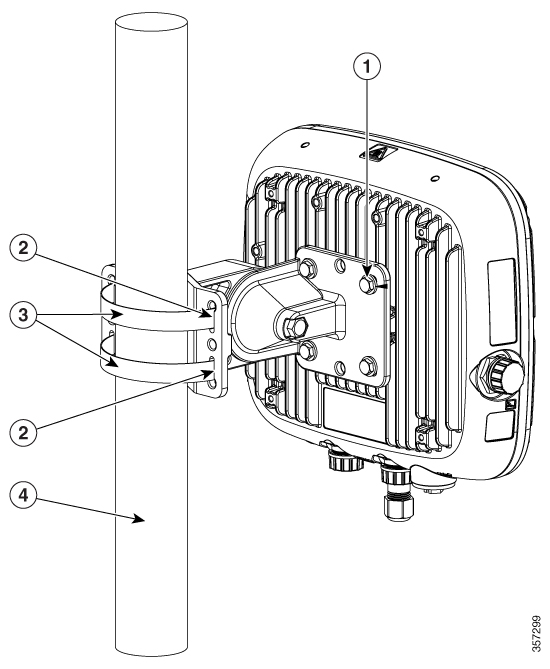 Cisco - Wireless access point mounting kit (vertical) - pole mountable, wall mountable - for Catalyst 9124AXD, 9124AXI