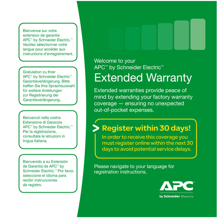 APC Extended Warranty Service Pack - Extended service agreement - parts and labour - 3 years - carry-in - response time: NBD - for P/N: BE650G2-CP, BE