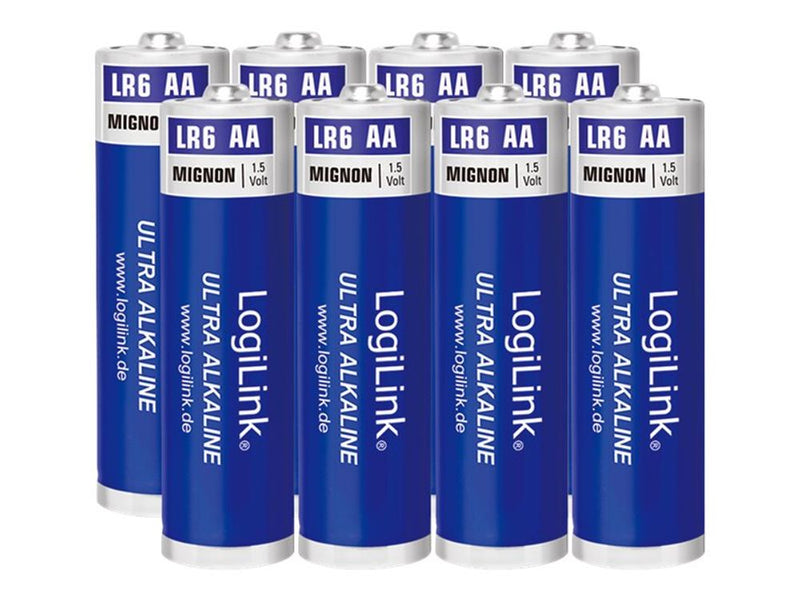 Battery, Ultra Power Alkaline AA, 8pcs. shrink foil