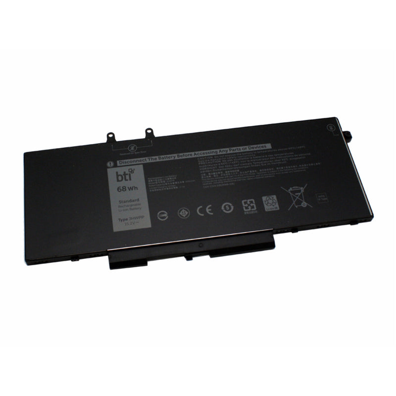 BTI 68Wh 4 cell 451-BCKB compatible battery for DELL PRECISION 3550 LATITUDE 5410 LATITUDE 5510 INSPIRON 7706 2-IN-1 INSPIRON 7506 2-IN-1 BLACK