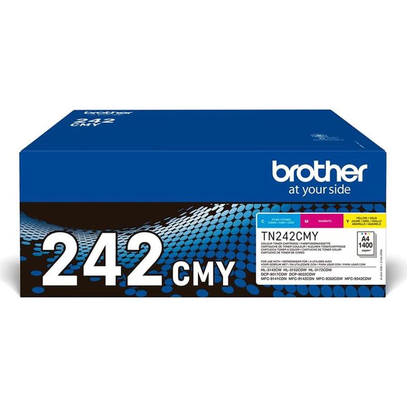Brother Toner TN-242CMY Multipack Farbe bis zu 1.400 Seiten nach ISO/IEC 19798