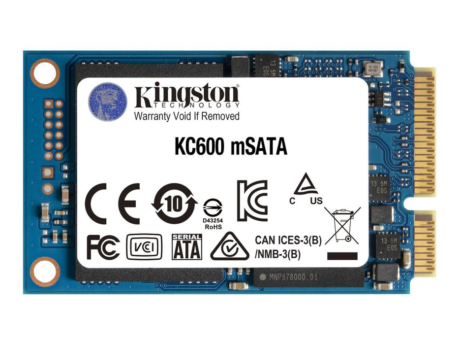 Kingston Technology 256G SSD KC600 SATA3 mSATA