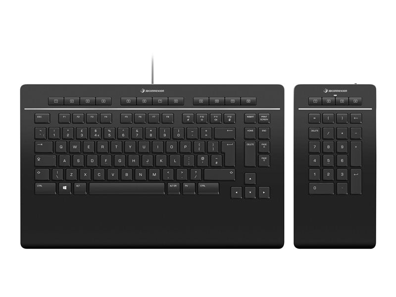 3Dconnexion Keyboard Pro mit Ziffernblock - Tastatur und Ziffernblock-Set - USB - QWERTY - UK