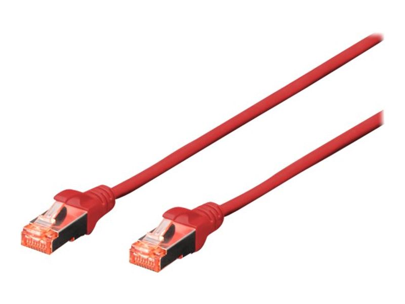 DIGITUS CAT 6 S/FTP Patchkabel, 10 Stück, 1m, rot