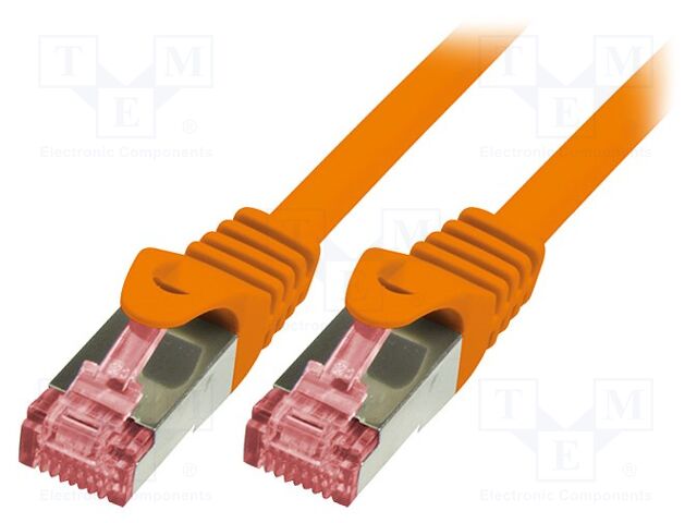 Logilink Patch Cable Cat.6 S/FTP orange 10m, PrimeLine