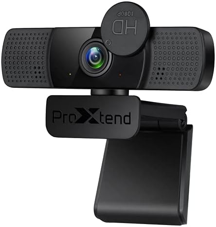 X302 Full HD Webcam PX-CAM006 (1/2.9" CMOS Image Sensor 1920x1080/30fps Omni-Directional Mic with Anti-spy Privacy Cover Universal mounting Clip)