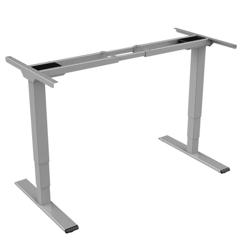 DIGITUS Elektrisch höhenverstellbares Tischgestell, Dual-Motor, 3-Stufen, Grau