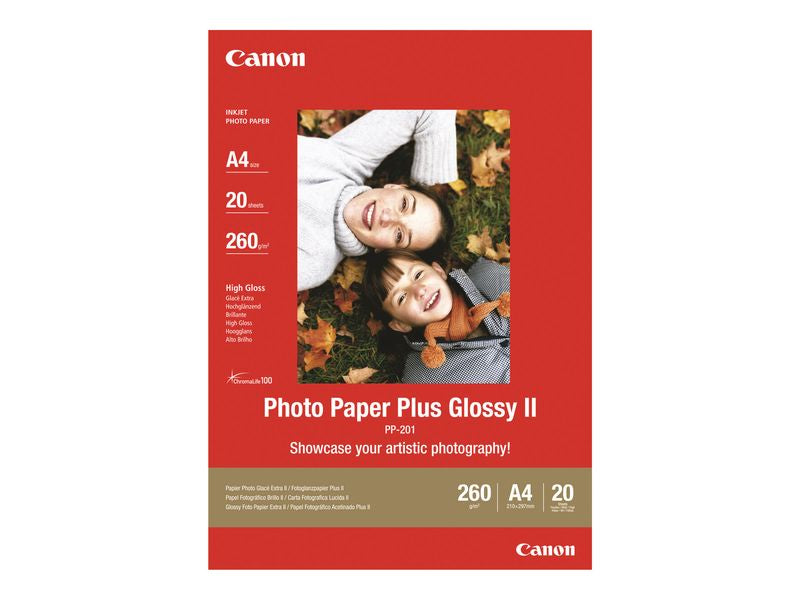 Canon Photo Paper Plus II PP-201 - Glossy photo paper - 130 x 180 mm - 260 g/m2 - 20 sheet(s)