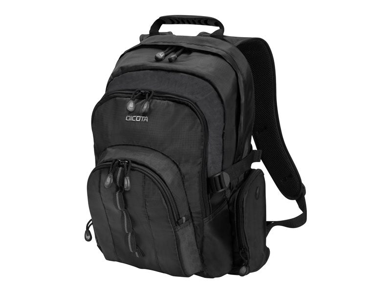 DICOTA Backpack Universal Laptop Bag 15.6" Black. Removable notebook case with HDF (High-Density Foam) protection. Generous main compartment with inte