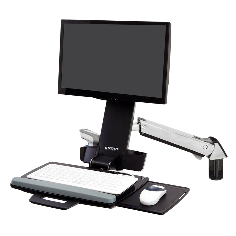 Ergotron StyleView Sit-Stand Combo Arm - Mounting kit (articulating arm, wall track mount) for LCD display / keyboard / mouse / bar code scanner (Lift