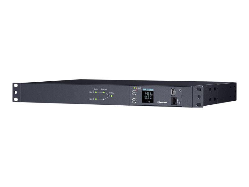 CyberPower USV PDU24004 PDU Stromverteilung Metered ATS 12A (CE) 8-fach Rack 1U