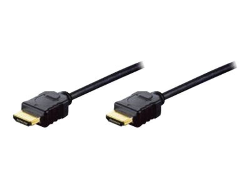 DIGITUS HDMI Anschlusskabel mit Ethernet , 4K 60Hz, 1m, sw