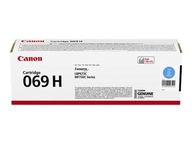 Canon 069H - High Yield - cyan - original - box - toner cartridge - for i-SENSYS LBP673Cdw, LBP673dw, MF752Cdw, MF754Cdw