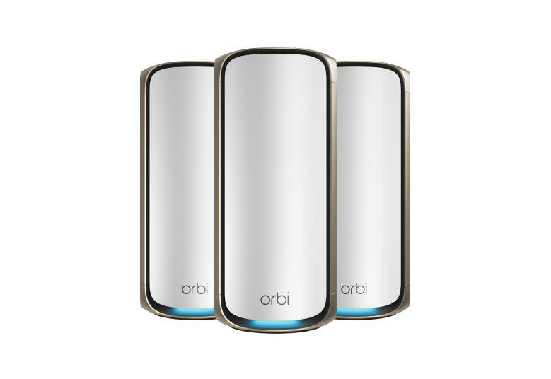 NETGEAR Orbi 970 series Quad-Band WiFi 7 Mesh System White 27Gbps 3 pieces 1year