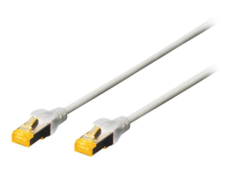 DIGITUS Patchkabel Cat6a S/FTP 2xRJ45 15.0m grau Hebelschutz Polybeutel