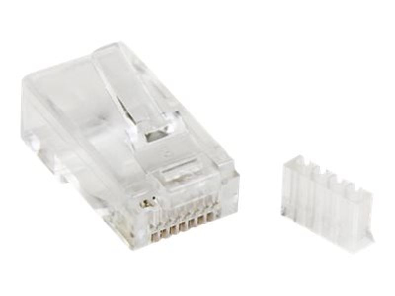 StarTech.com Cat 6 RJ45 Modular Plug for Solid Wire - 50 Pack (CRJ45C6SOL50) - Network connector - RJ-45 (M) - CAT 6 - clear (pack of 50) - for P/N: W
