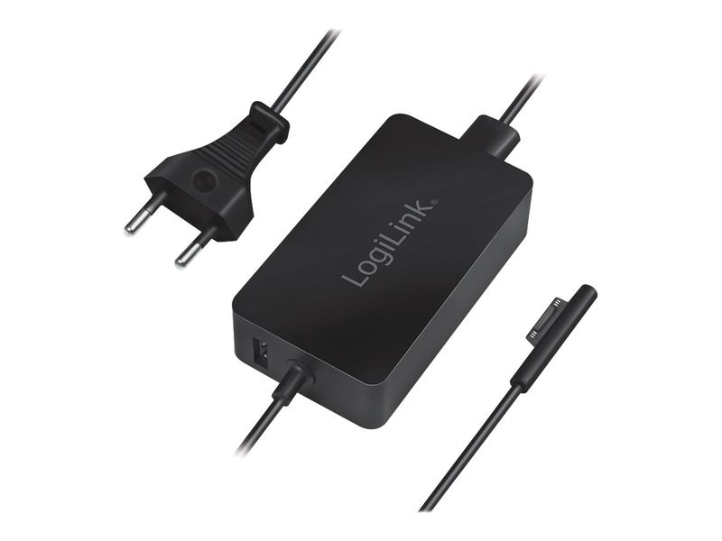 Logilink Notebook power supply, for Surface Book, 44W, USB Port, black