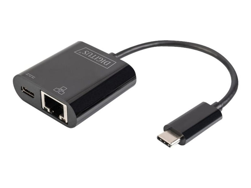 DIGITUS USB Type-C Gigabit Ethernet Adapter, PD Unterstüt.