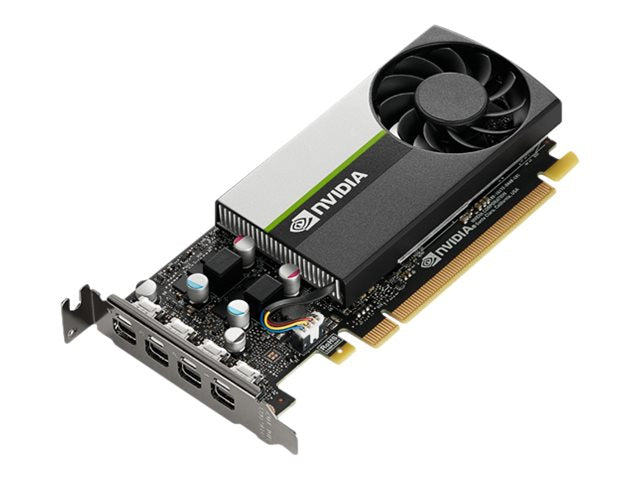 Graphics card - T1000 - 4 GB GDDR6 - PCIe 3.0 x16 low profile - 4 x Mini DisplayPort - BULK PACKED - BOARD ONLY - -DOES NOT CONTAIN BRACKETS