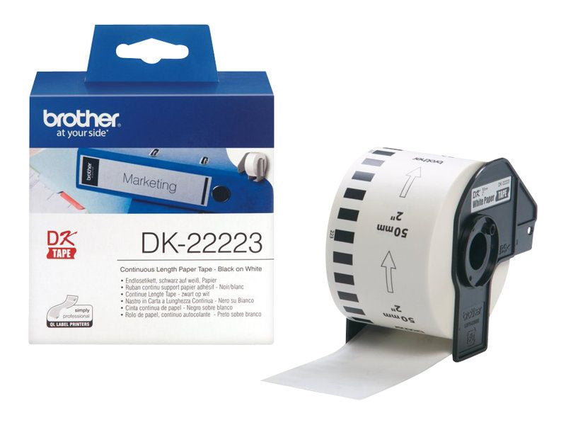 DK CONTINUOUS LABELS WHITE