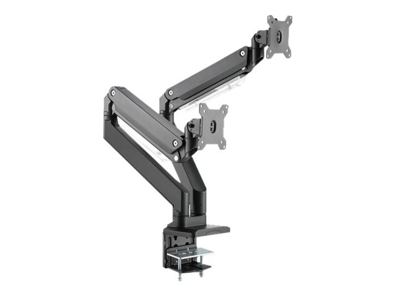 DIGITUS DA-90427 Tischhalterung für 2 Monitore 2x 35 2x 15KG schwarz Gasdruckfeder DA-90427