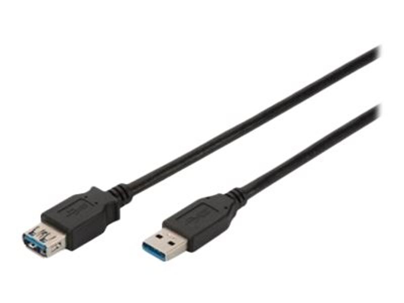 DIGITUS USB 3.0 Verlängerungskabel Typ A -A St/Bu 3.0m, sw