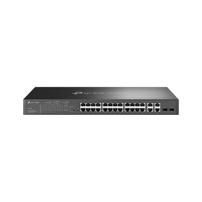 TP-Link JetStream TL-SL2428P V6.6 - Switch - L3 - smart - 24 x 10/100 + 2 x combo Gigabit SFP - rack-mountable - PoE+ (250 W)