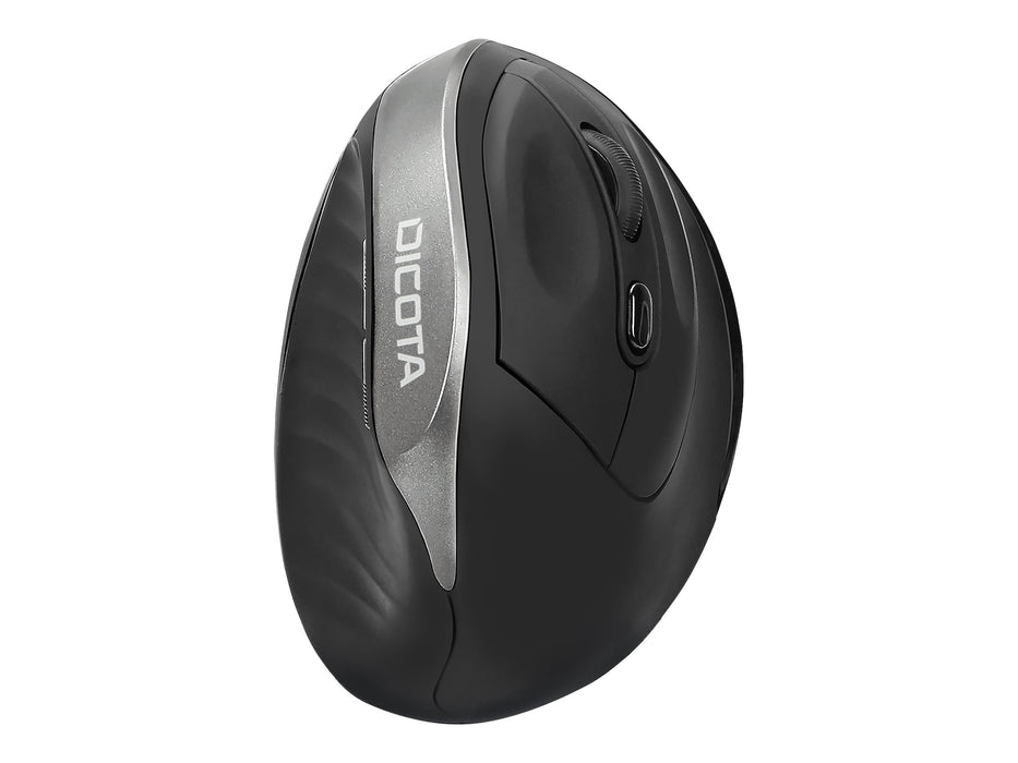 DICOTA Relax - Mouse - ergonomic - right-handed - 5 buttons - wireless - USB wireless receiver - black