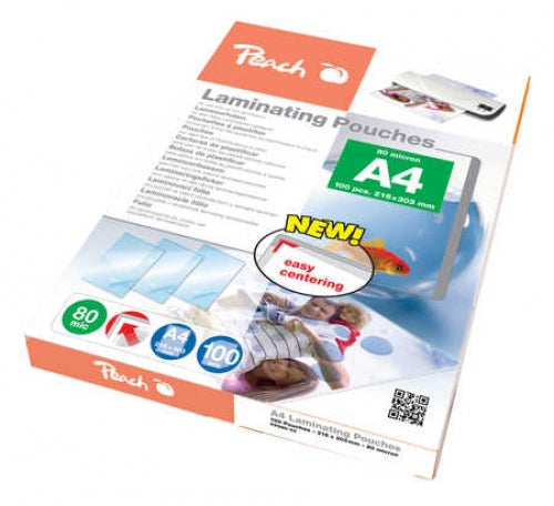 Peach Laminierfolie A4 80mic PP580-02 (glnzend, 100 Stck)