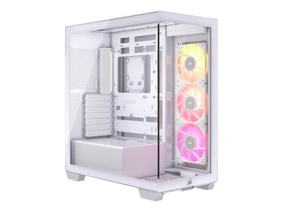 "Corsair 3500X LINK RGB weiß Midi Tower ATX Gaming Gehäuse"